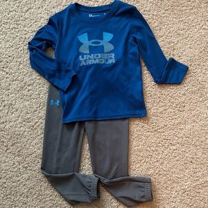 Under Armour Royal Blue Long Sleeve Shirt and Charcoal Pants Set
